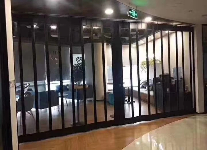 Cristal claro de los obturadores transparentes del rodillo de la PC de la puerta del balanceo del policarbonato del centro comercial 1